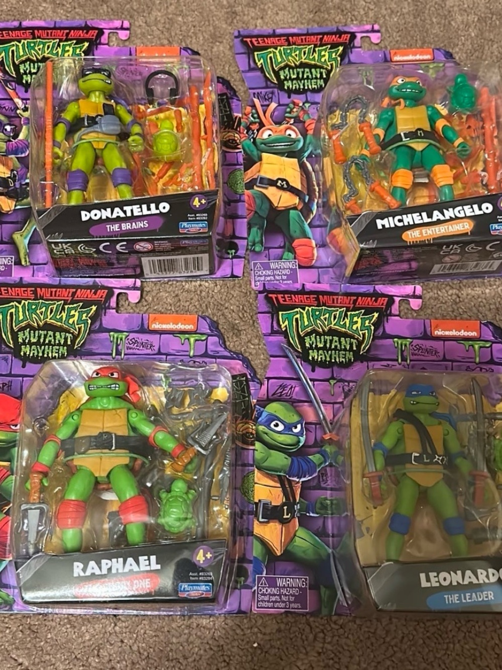 Teenage Mutant Ninja Turtles Mutant Mayhem Action Figures - SET OF 4